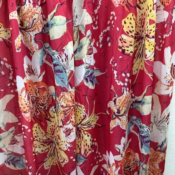 West Loop Size Large Hawaiian Floral Wide Leg Palazzo Pants Beachwear. New - Picture 4 of 5